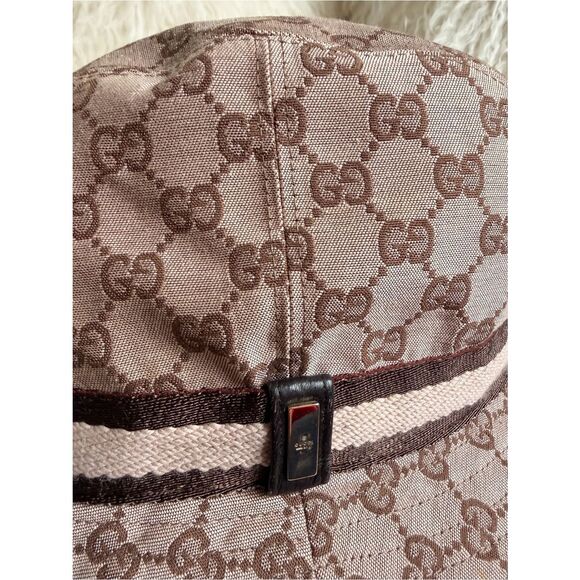 Gucci Beige and Brown GG Canvas Bucket Hat